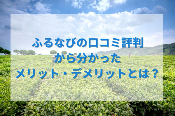 ふるなびの口コミ評判から分かったメリット・デメリットとは？